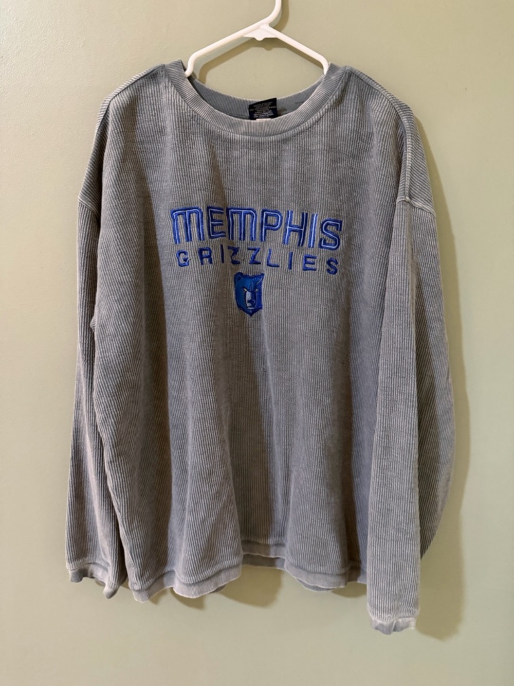 Charles River NBA Memphis Grizzles ribbed pullover sweater crewneck size XL